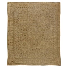 Doris Leslie Blau Oushak Turkish Antique Geometric Warm Tan With Brown Rug