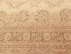 Doris Leslie Blau Oushak Turkish Antique Tan With Beige Carpet - c. 1900