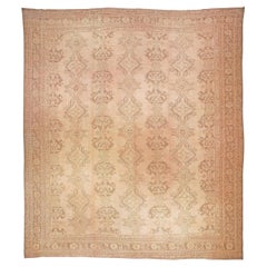 Doris Leslie Blau Oushak Turkish Antique Tan With Beige Carpet - c. 1900