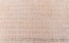 Doris Leslie Blau Oushak Turkish Antique Warm Tan With Light Beige Rug - c. 1930