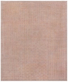 Doris Leslie Blau Oushak Turkish Antique Warm Tan With Light Beige Rug - c. 1930