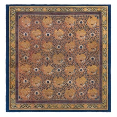 Doris Leslie Blau Oversized 1820s Used Chinese Rug with Auspicious Medallions