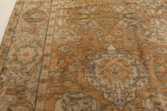 Tappeto indiano di Agra antico, oversize, con motivi floreali, color avorio-beige, di Doris Leslie Blau - 1880 circa