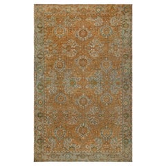 Tappeto indiano di Agra antico, oversize, con motivi floreali, color avorio-beige, di Doris Leslie Blau - 1880 circa