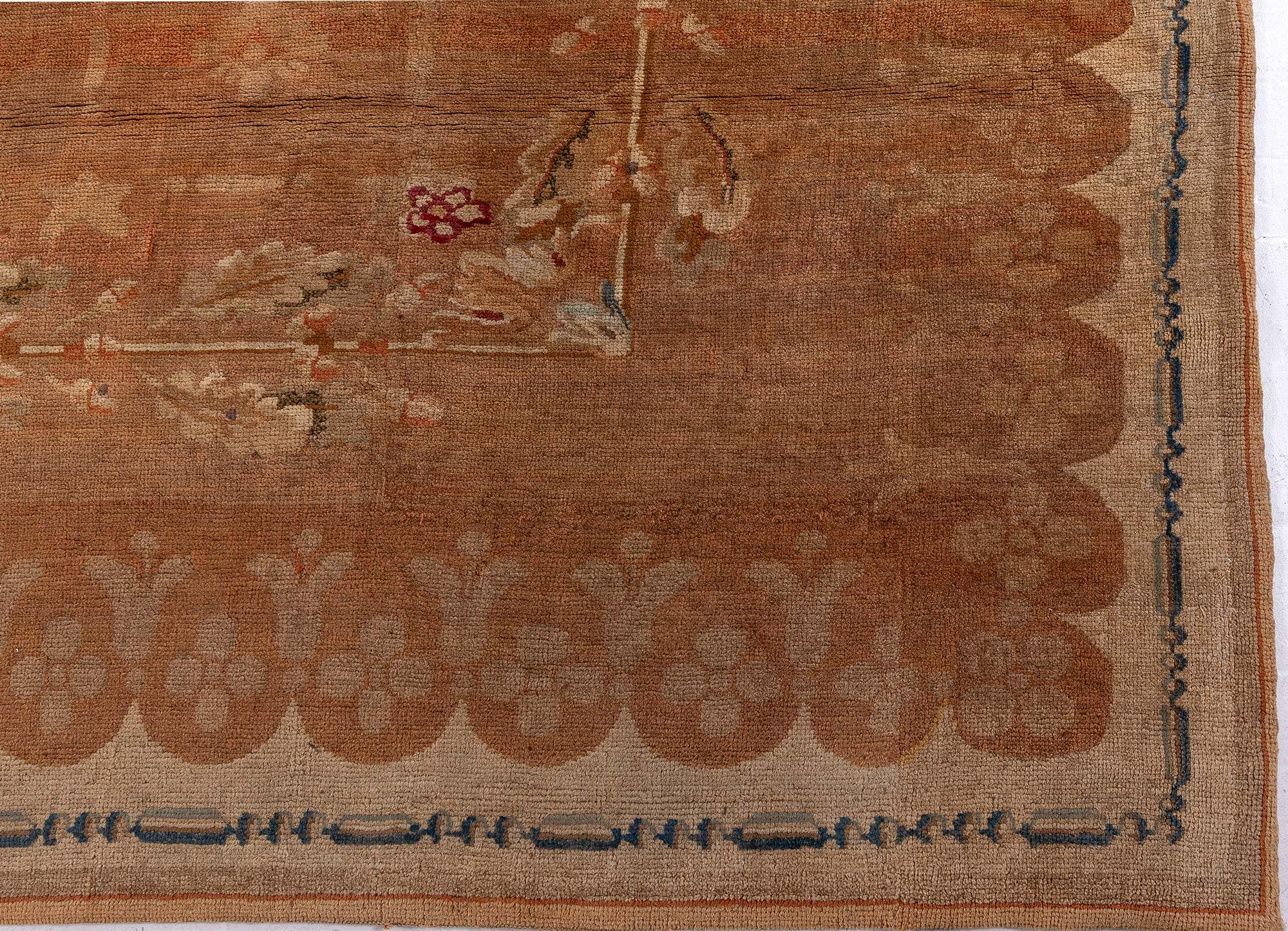 Hand-Woven Doris Leslie Blau Oversized Antique French Directoire Savonnerie Rug For Sale