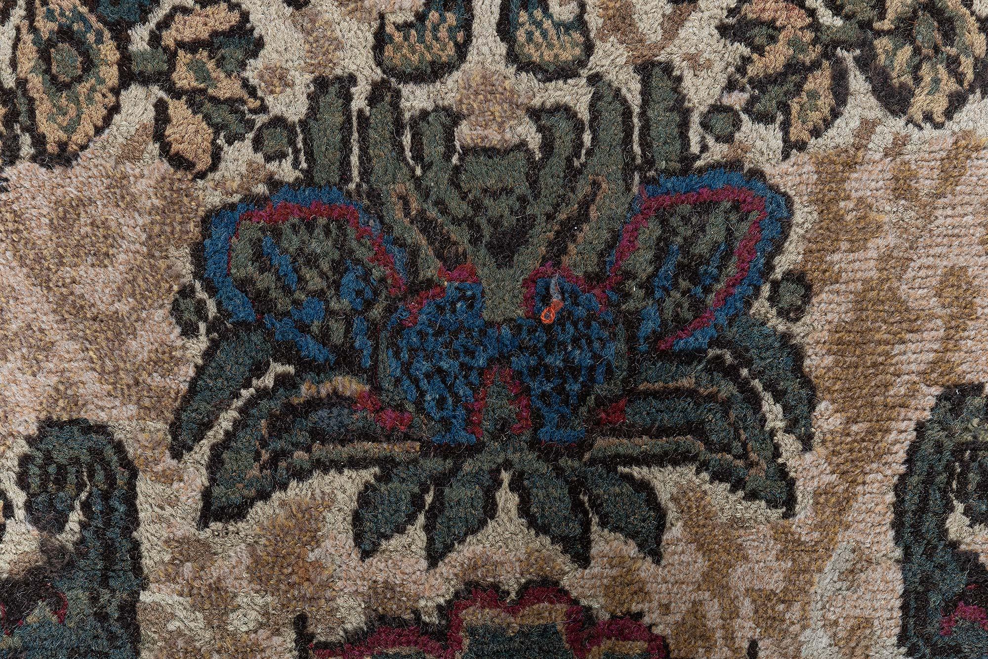 19th Century Doris Leslie Blau Oversized Antique Indian Carpet For Sale