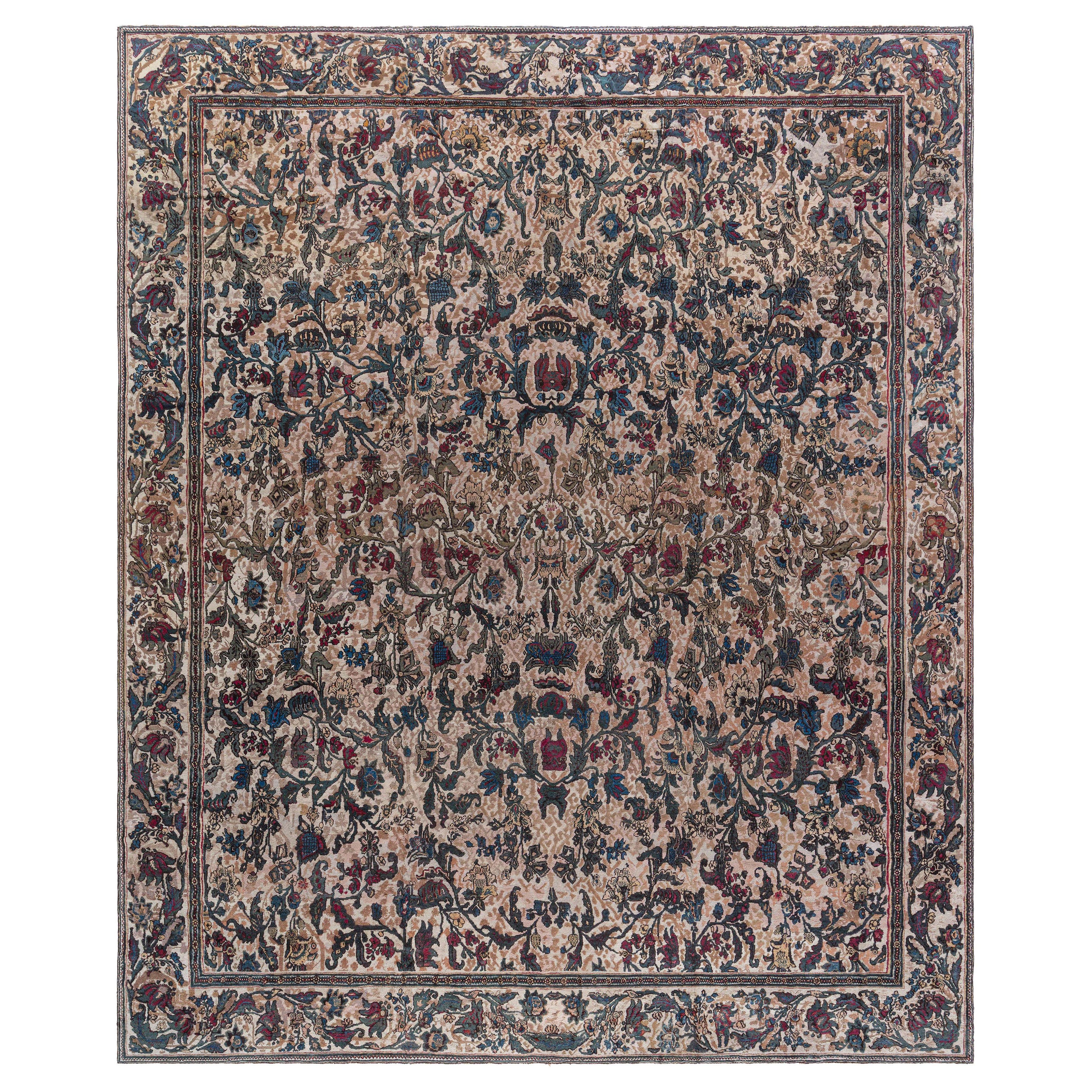 Doris Leslie Blau Oversized Antique Indian Carpet For Sale