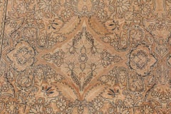 Doris Leslie Blau Oversized Antique Kirman Allover Warm Tan Rug - c. 1880