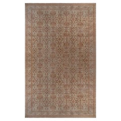 Doris Leslie Blau Oversized Antique Oushak Turkish Taupe Carpet - c. 1900