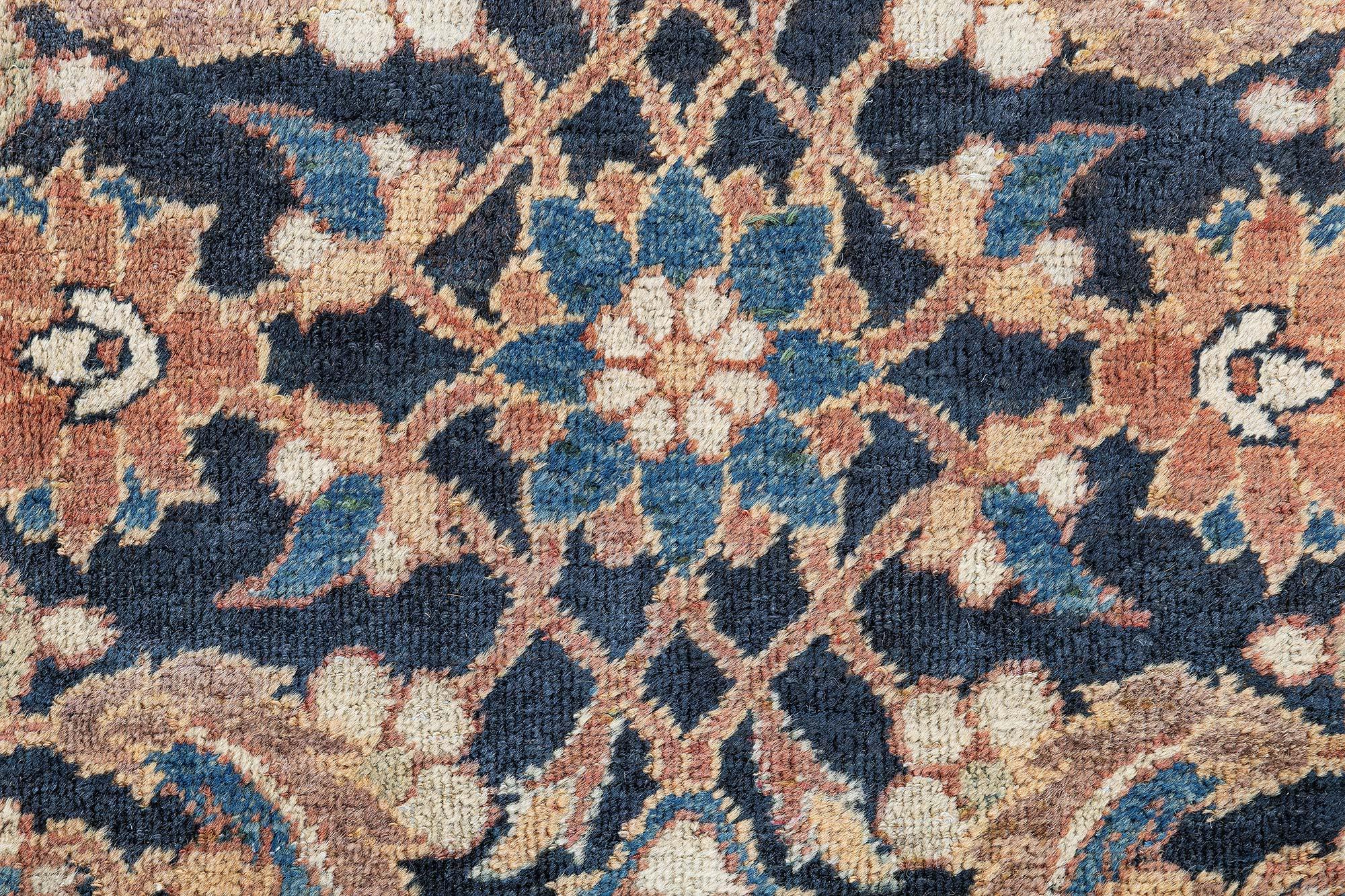 Wool Doris Leslie Blau Oversized Antique Persian Meshad Rug For Sale