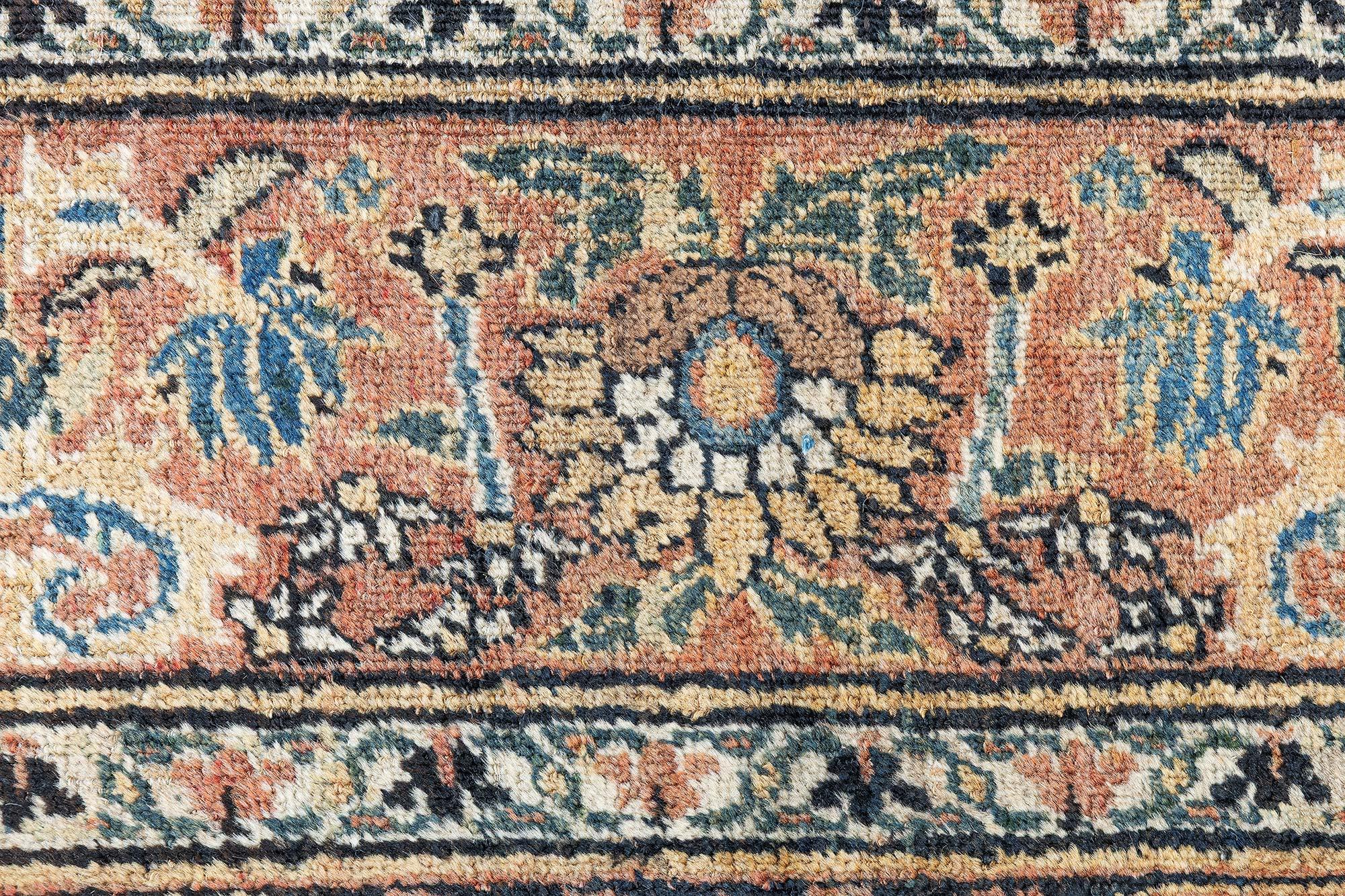 Doris Leslie Blau Alfombra Persa Antigua Sobredimensionada Meshad Lana en venta