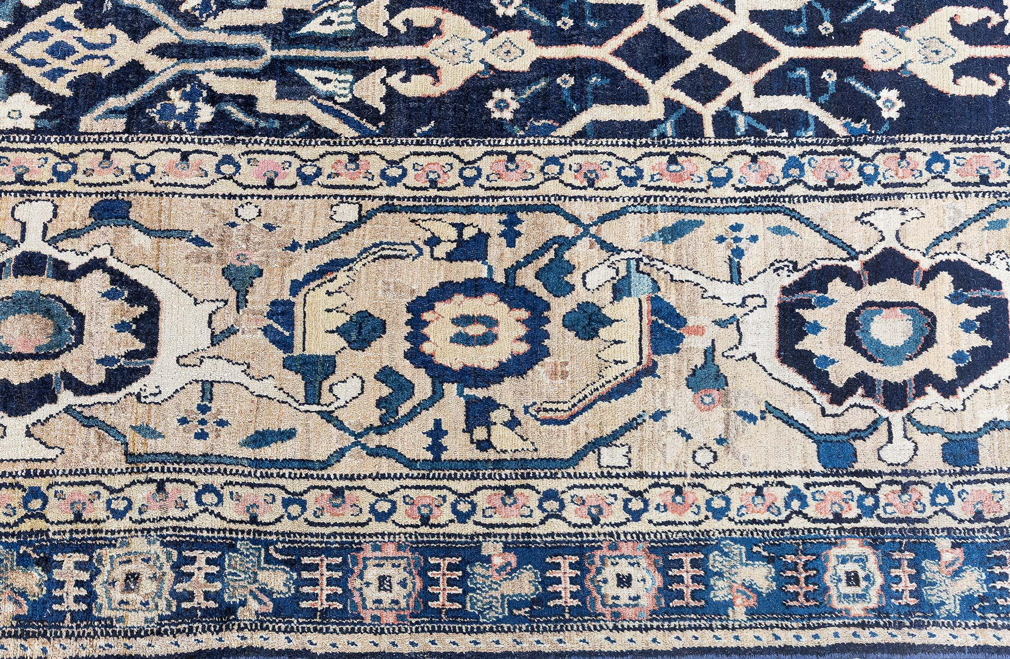 Hand-Knotted Doris Leslie Blau Oversized Antique Persian Senneh Rug For Sale