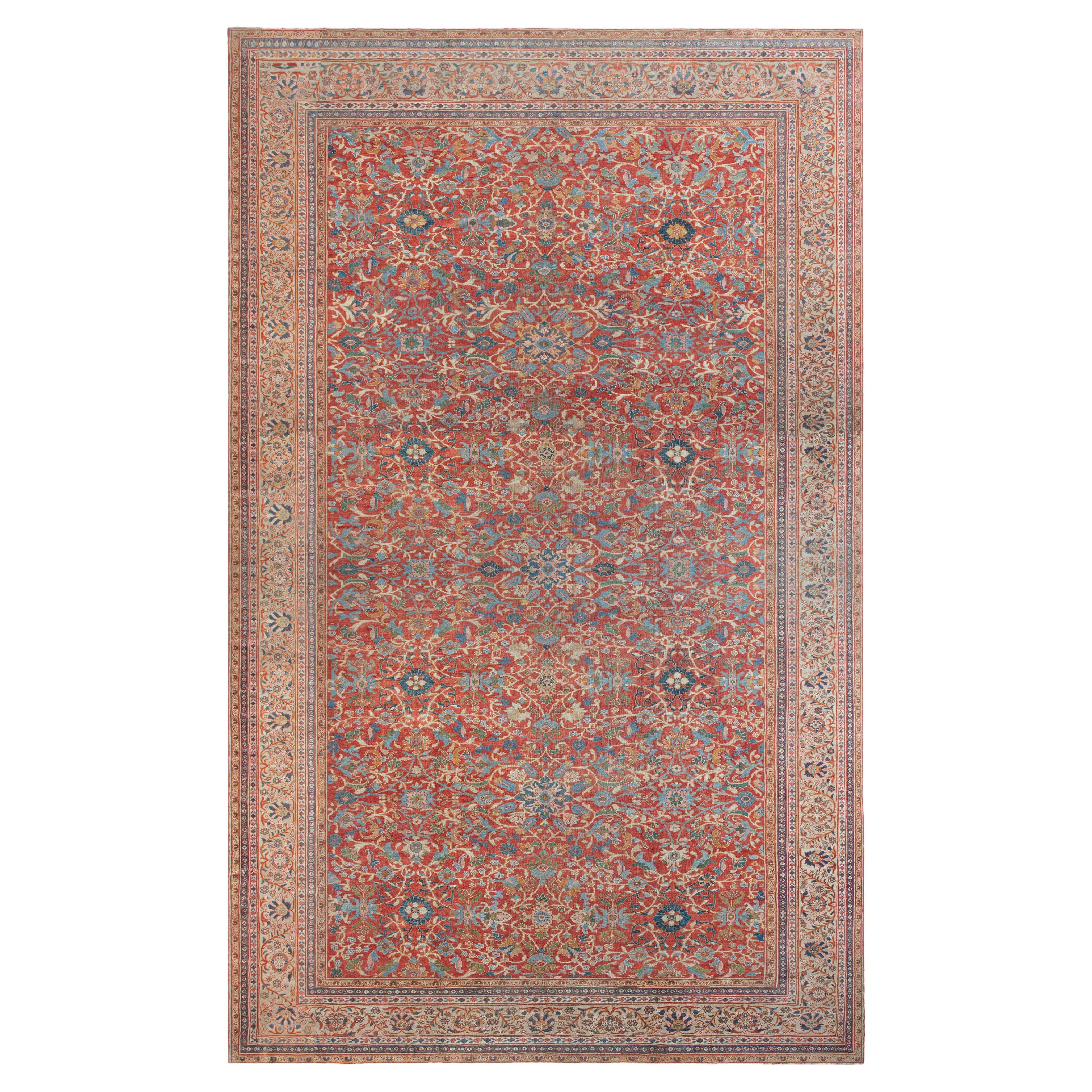 Doris Leslie Blau Übergroßer Antiker Persischer Sultanabad Rugs