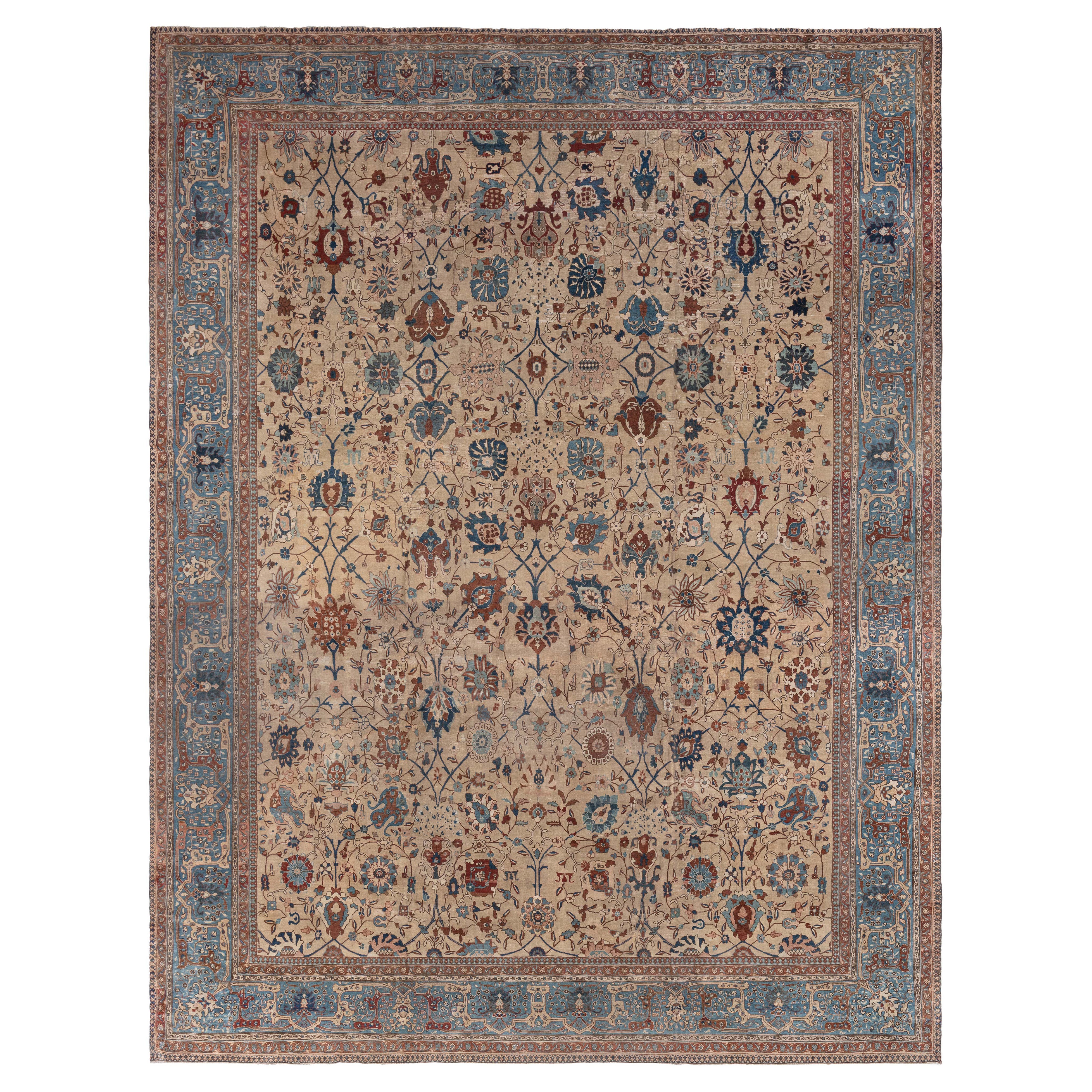 Tappeto Tabriz persiano antico sovradimensionato Doris Leslie Blau