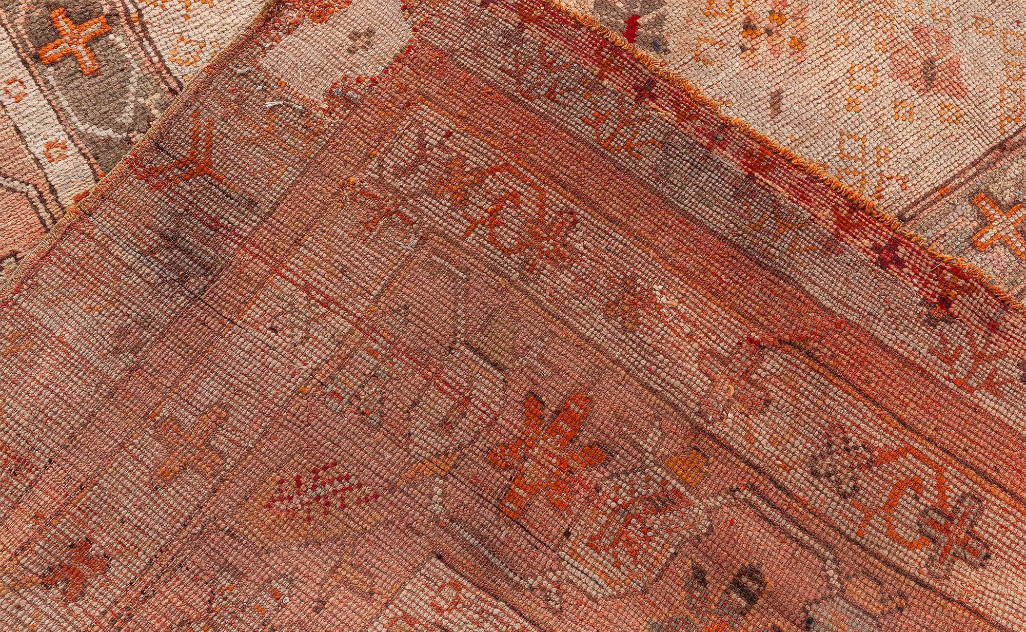 Doris Leslie Blau Oversized Antique Turkish Oushak Handmade Wool Rug For Sale 5
