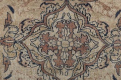 Doris Leslie Blau Oversized Kirman- Antique Floral Soft Beige Rug - c. 1920