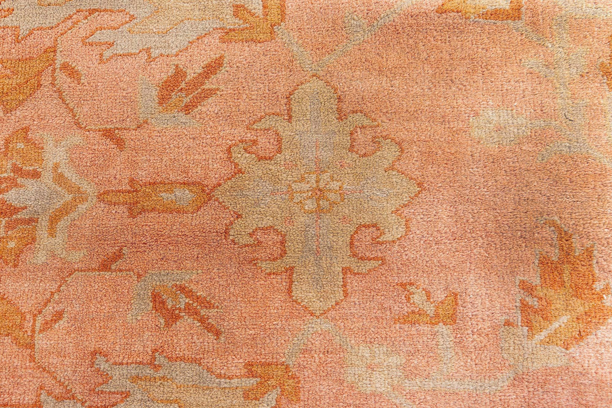 Doris Leslie Blau Oversized Antique Turkish Oushak Rug In Good Condition For Sale In New York, NY
