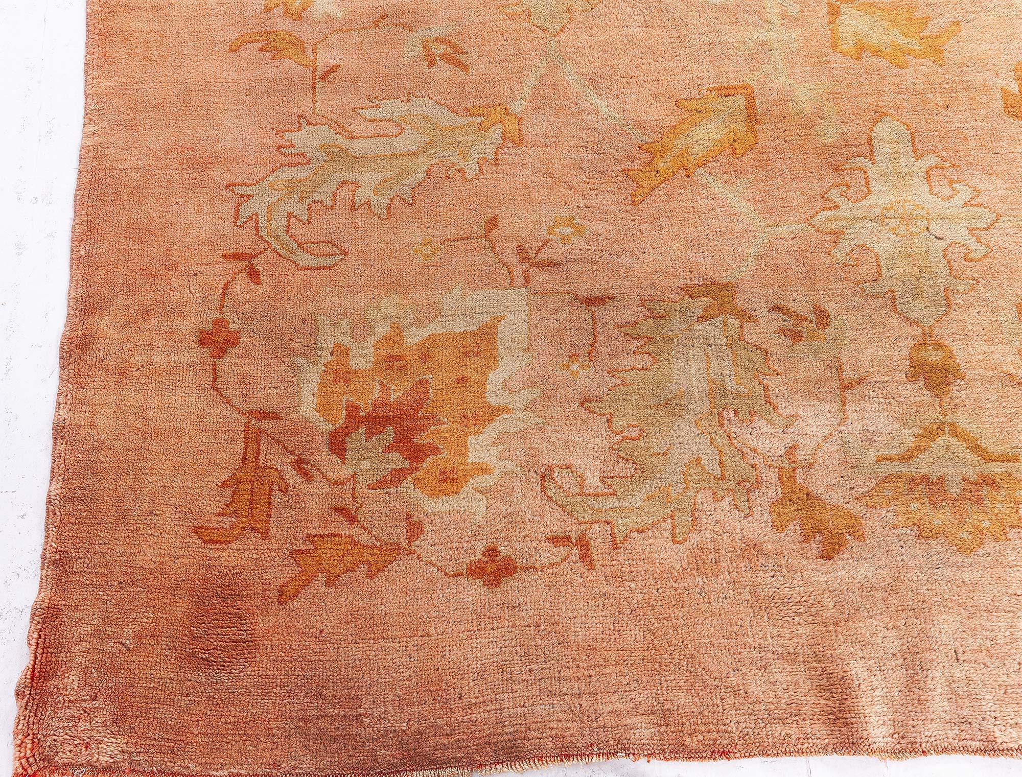 Doris Leslie Blau Oversized Antique Turkish Oushak Rug For Sale 1