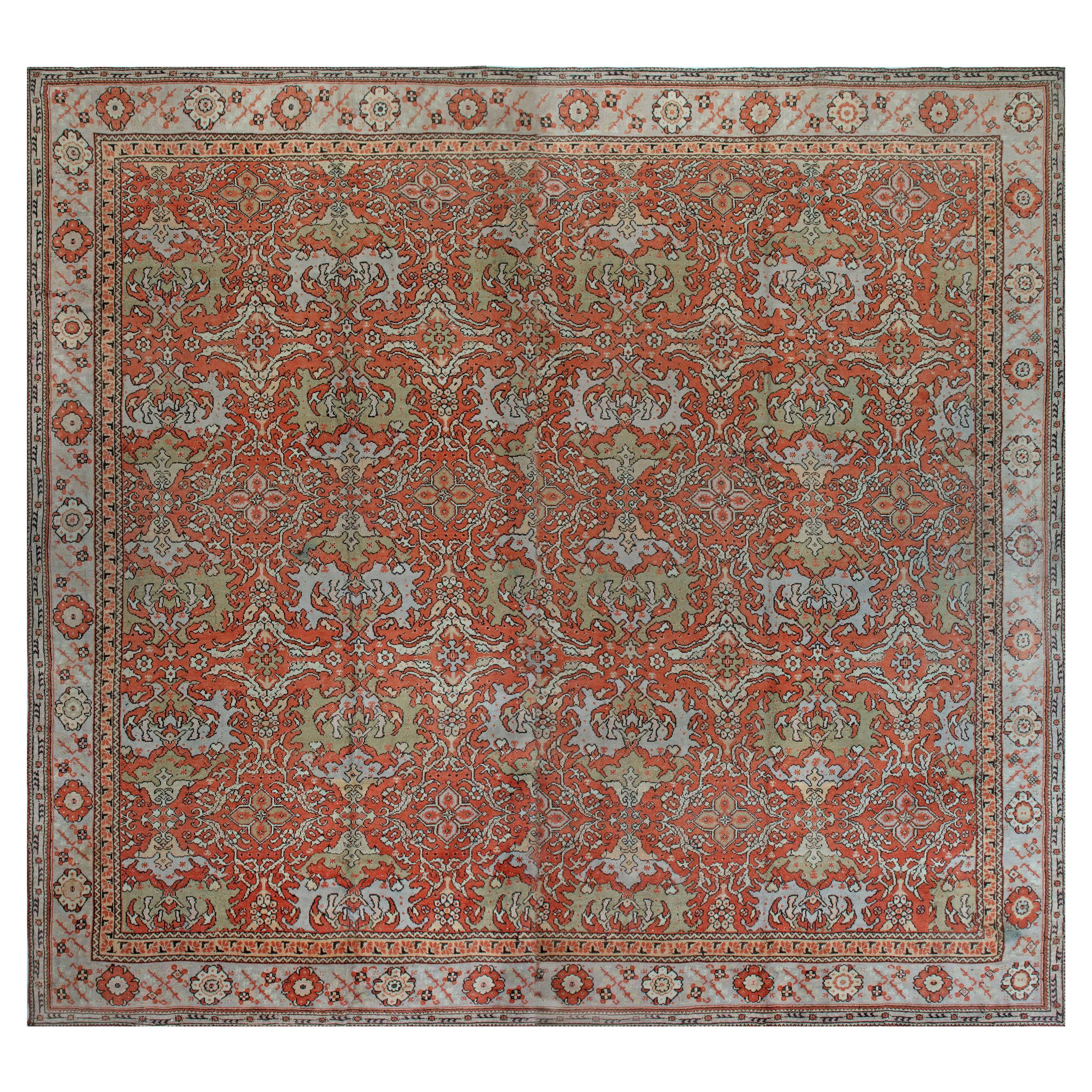 Doris Leslie Blau Tappeto vintage inglese Axminster fatto a mano di dimensioni eccessive