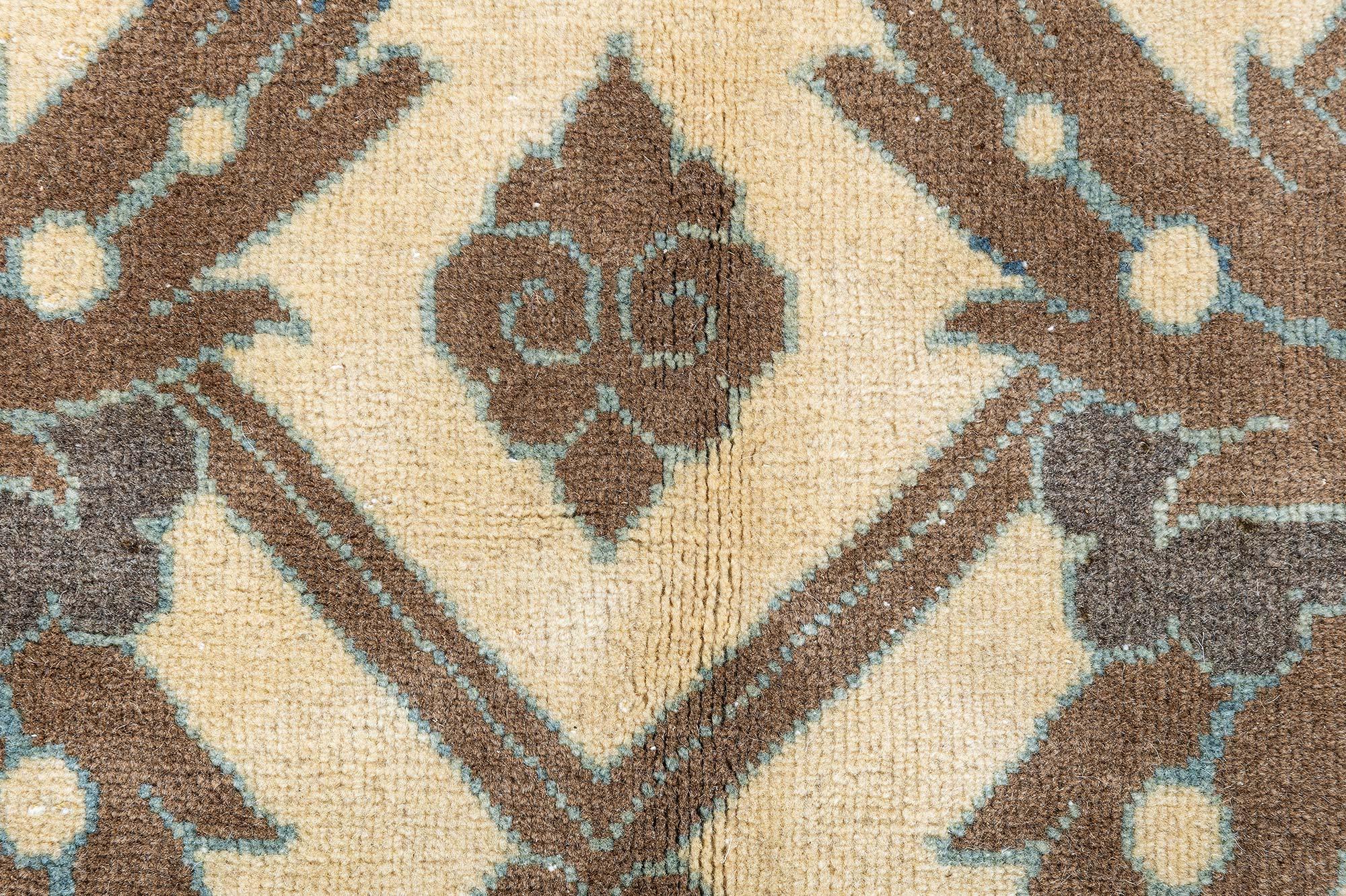 Doris Leslie Blau Überdimensionierter Vintage-Indienteppich (Handgewebt) im Angebot