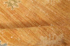 Doris Leslie Blau – Übergroßer, handgeknüpfter Vintage-Teppich im spanischen Blumenmuster, braun, aus Cuenca