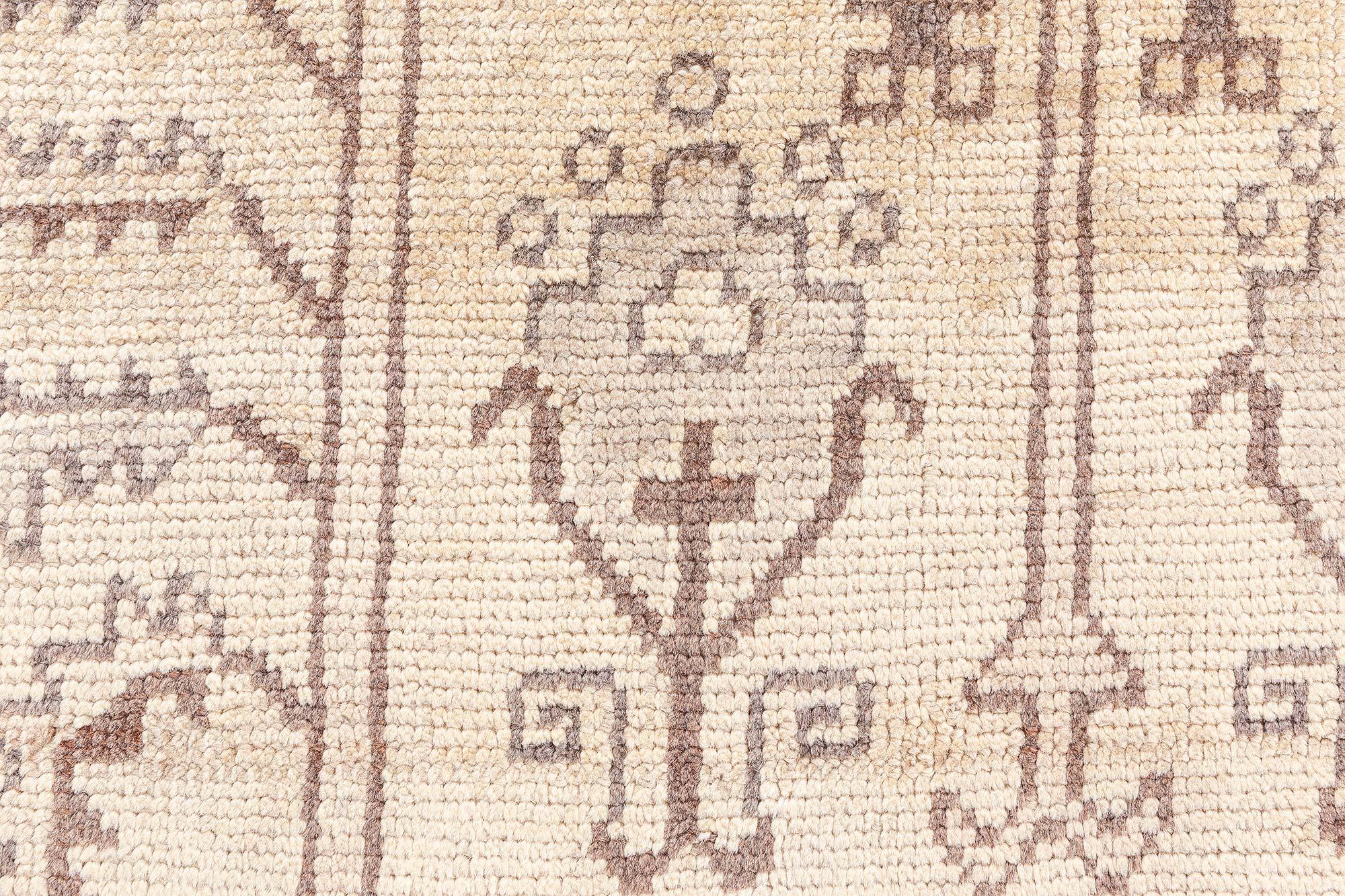 Doris Leslie Blau Oversized Antique Turkish Oushak Floral Wool Rug For Sale 1