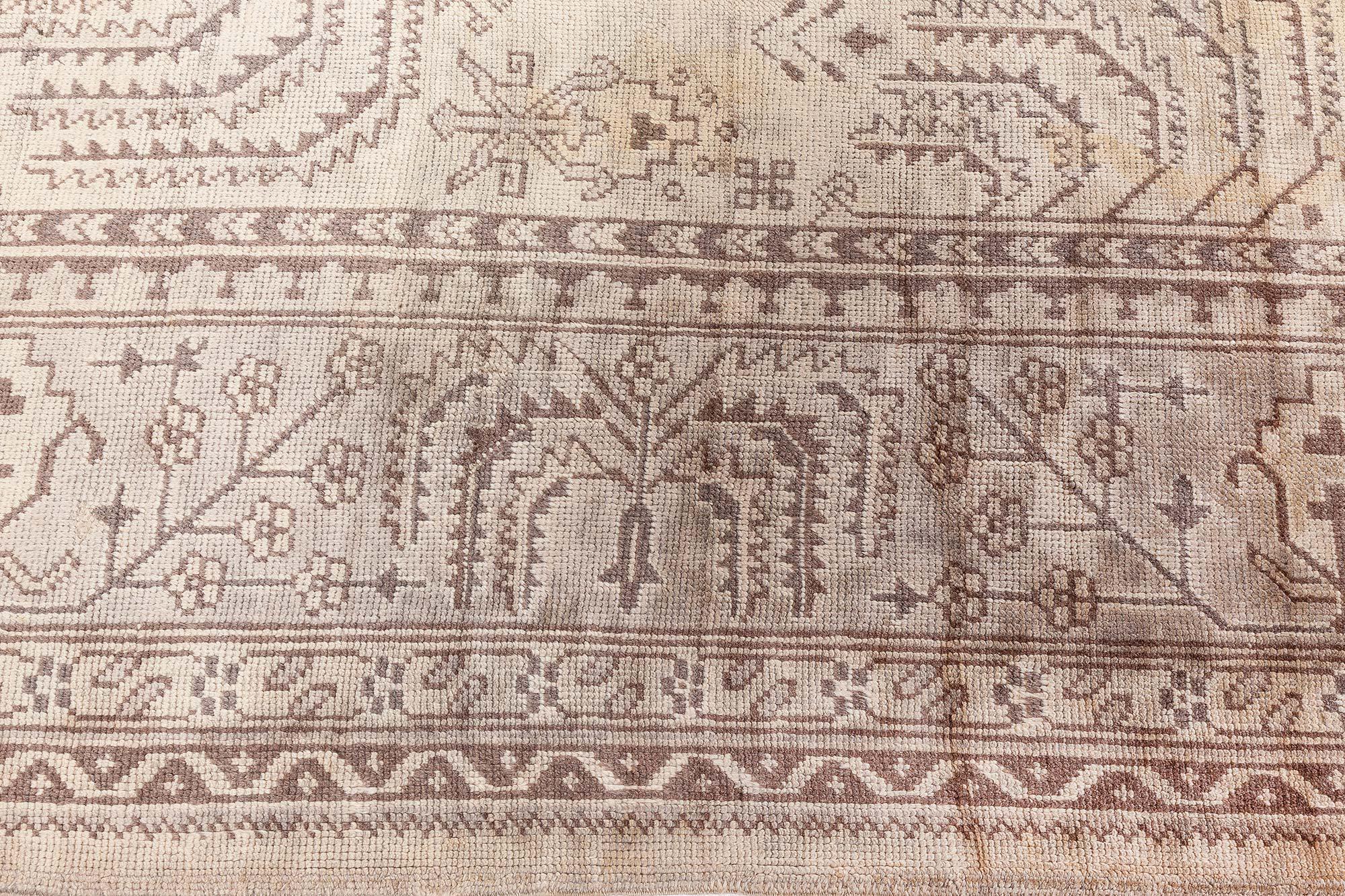 Doris Leslie Blau Oversized Antique Turkish Oushak Floral Wool Rug For Sale 2