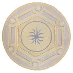 Doris Leslie Blau Rare 1930s French Aubusson Round Rug Attributed to André Arbus