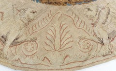 Doris Leslie Blau Rare Round English Axminster Animal Design Rug