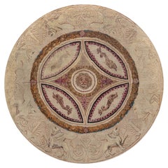 Doris Leslie Blau, rare tapis rond anglais Axminster à motif animal