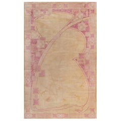 Doris Leslie Blau Seltener Wiener Jugendstil-Teppich