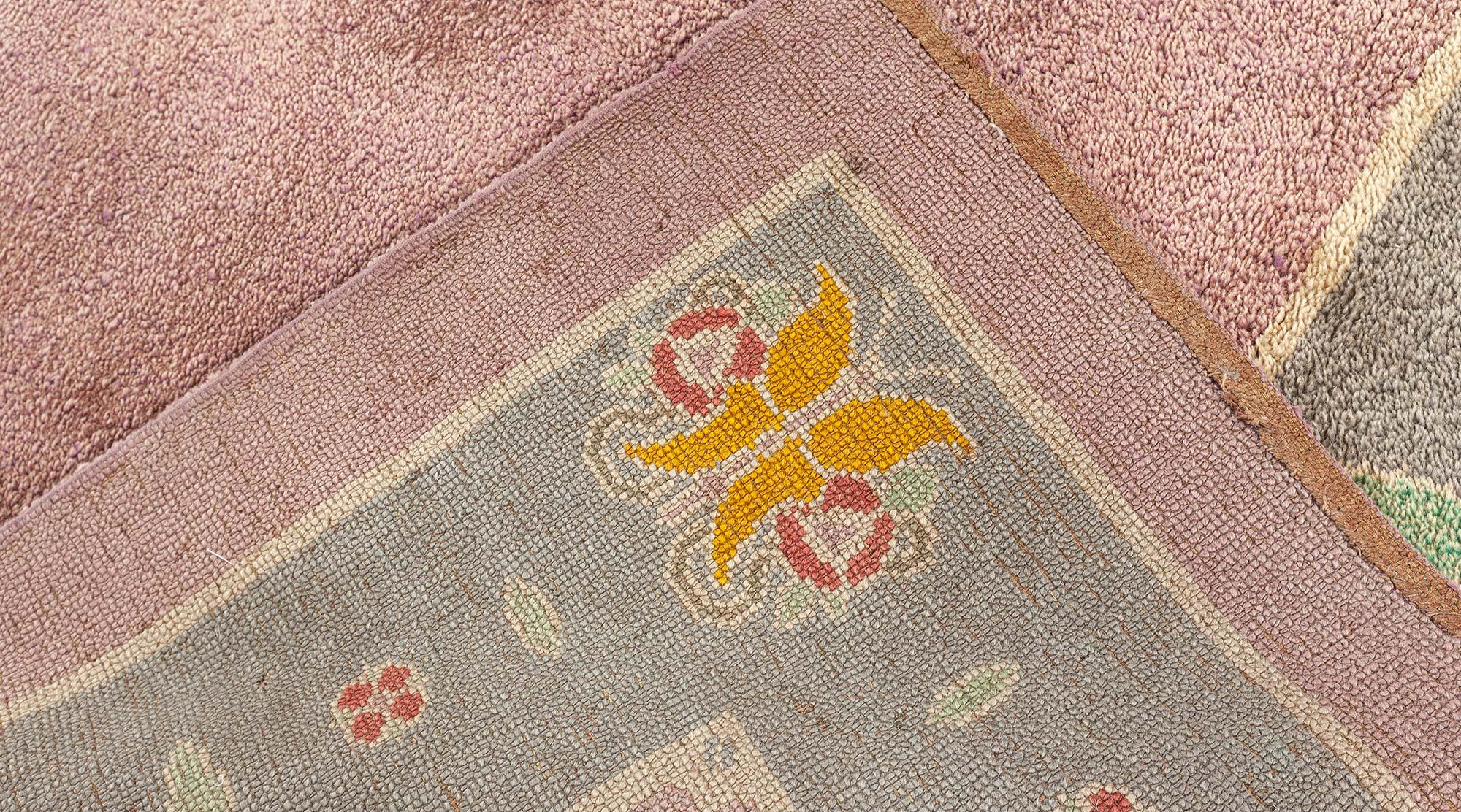 Doris Leslie Blau Rare Vintage Arts & Crafts Donegal Rug For Sale 4