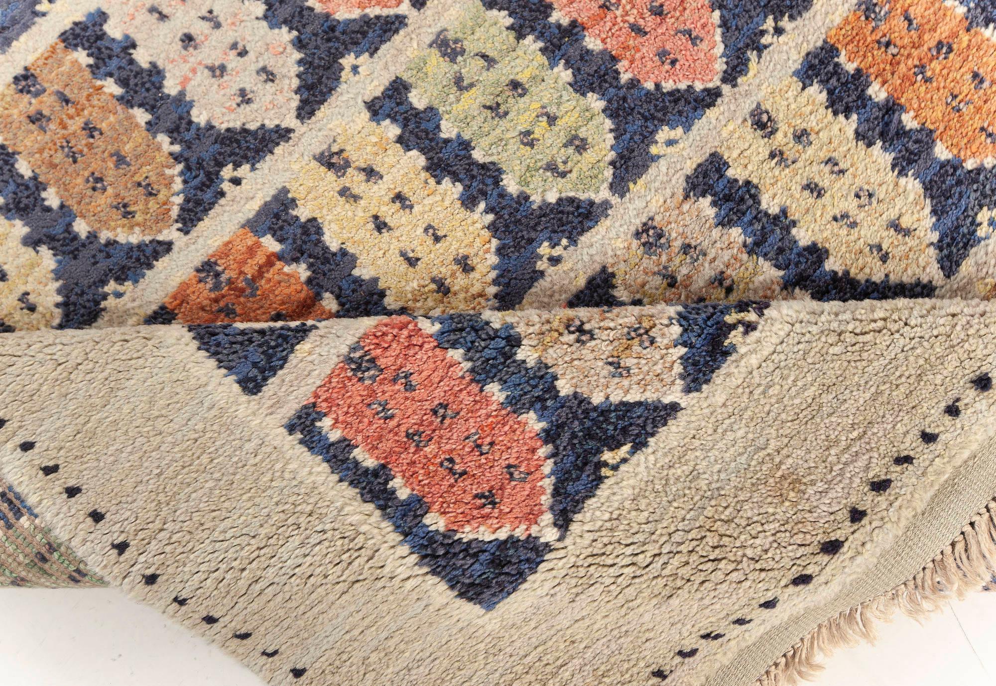 Doris Leslie Blau Rare tapis suédois vintage 