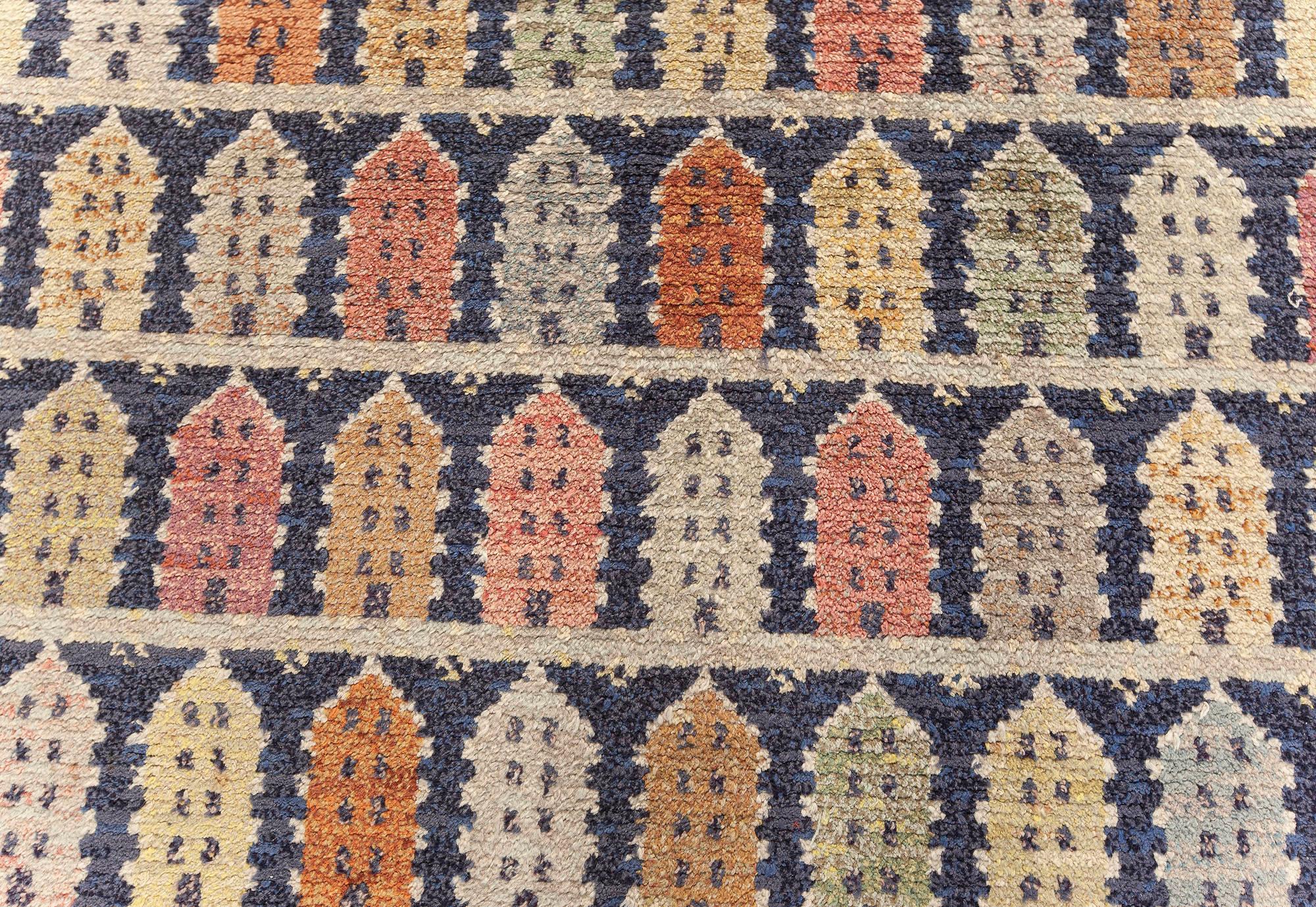 20ième siècle Doris Leslie Blau Rare tapis suédois vintage 