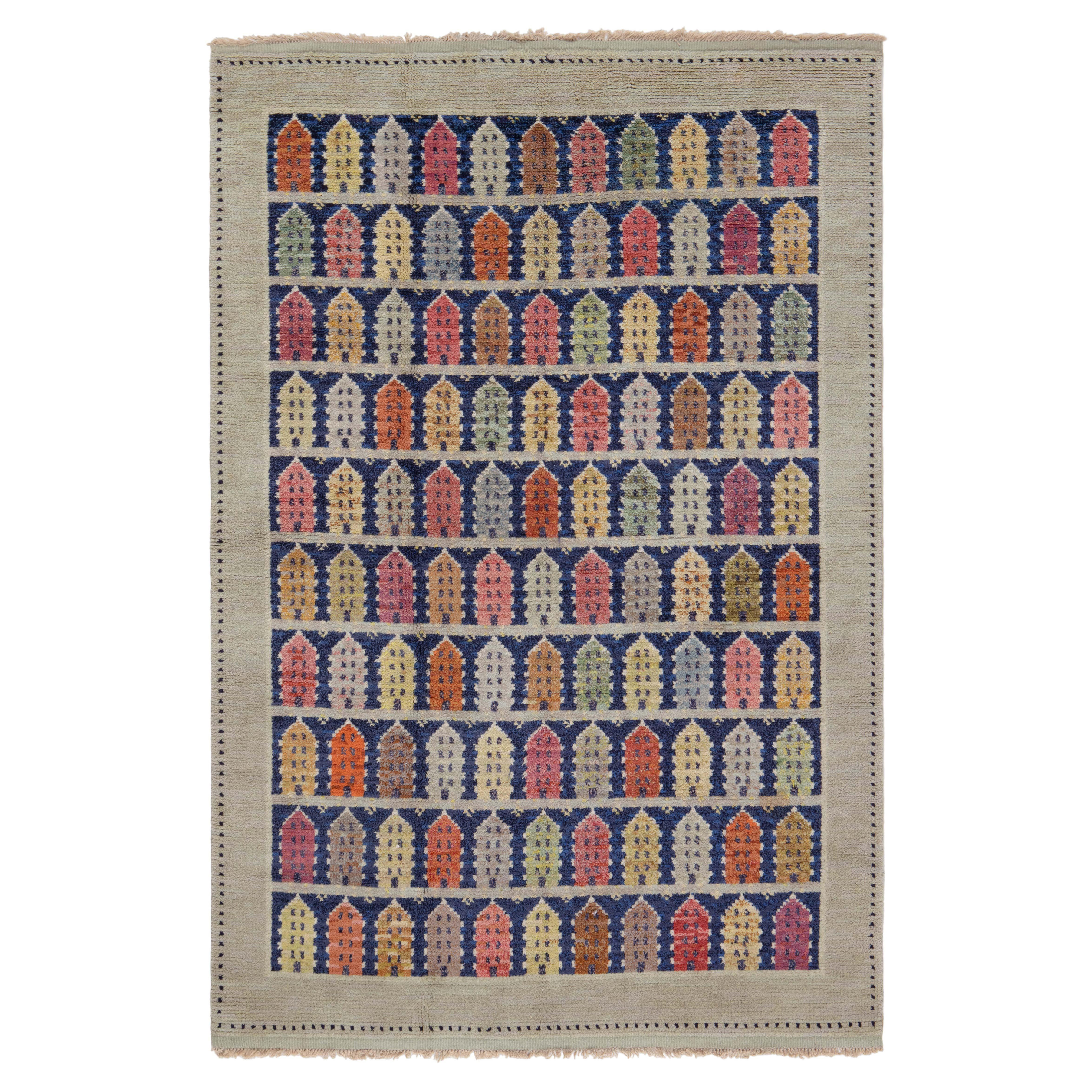 Tappeto Doris Leslie Blau, raro tappeto svedese d
epoca "Townhouse".