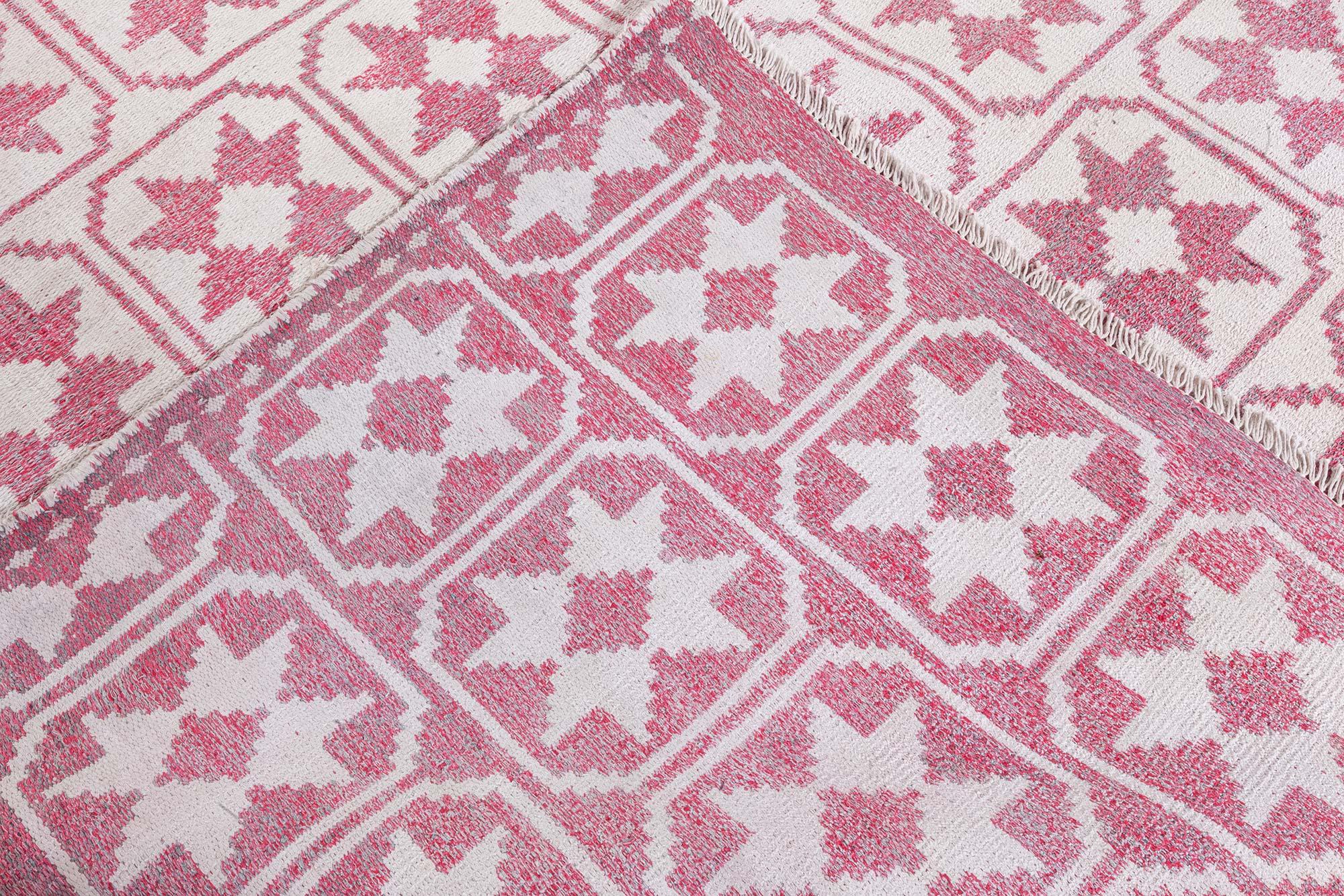 Doris Leslie Blau Reversible Indian Cotton Agra Rug For Sale 3