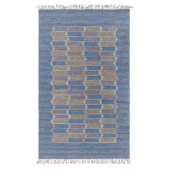 Doris Leslie Blau Scandinavian Mid-Century Geometric Beige Flatweave Carpet