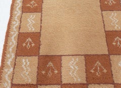 Doris Leslie Blau Scandinavian Mid-Century Ivory Flatweave Carpet Checkerboard
