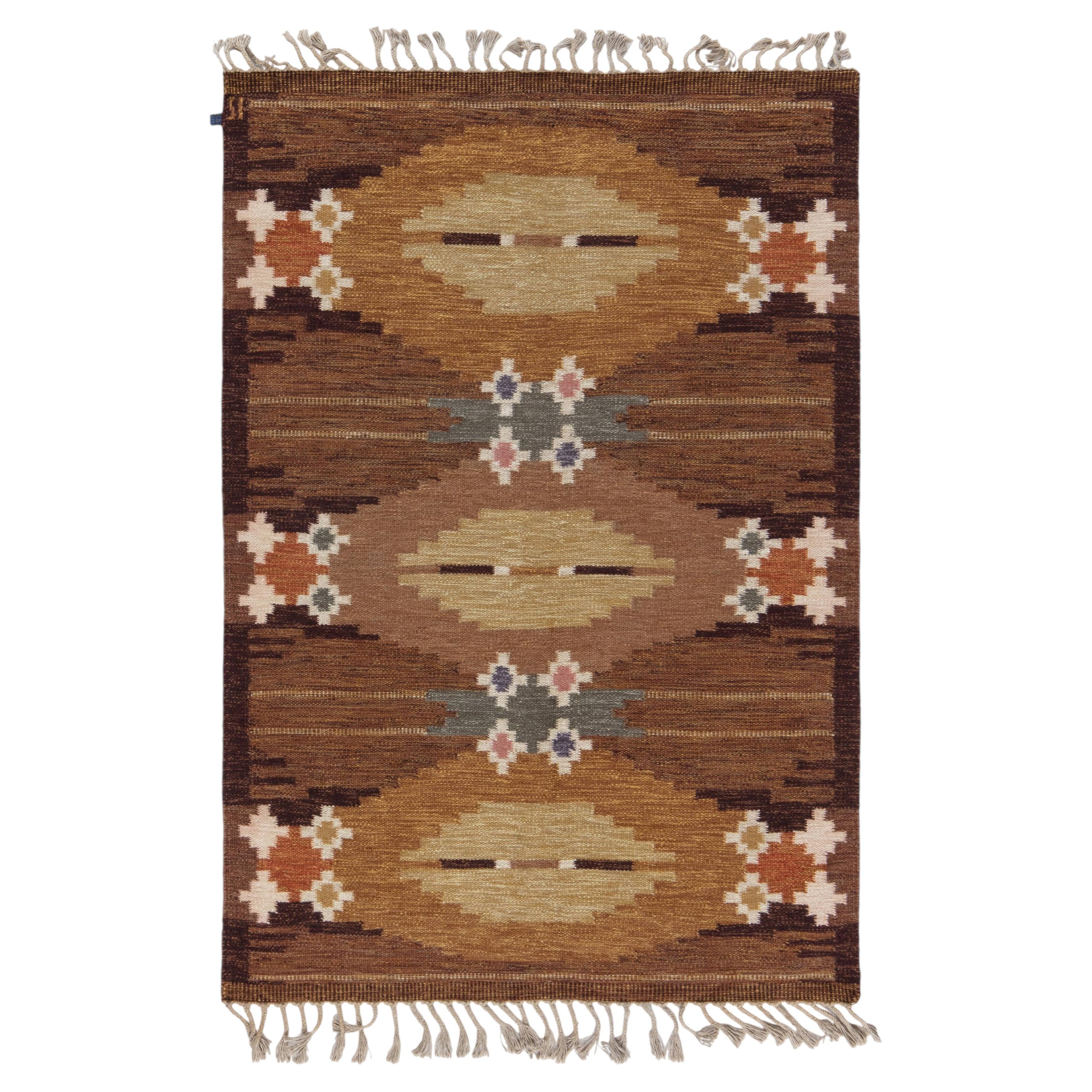 Doris Leslie Blau Scandinavian Mid-Century Tan  Carpet By Ingegerd Silow For Sale