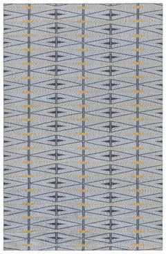 Doris Leslie Blau Scandinavian Vintage Geometric Gray Flatweave Rug Double-Sided