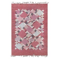 Doris Leslie Blau Scandinavian Vintage Gray Flatweave Carpet By Ingegerd Silow