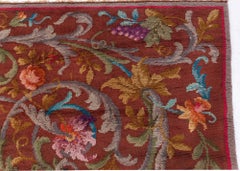 Doris Leslie Blau Spanish Vintage Floral Brown Carpet (Size Adjusted)