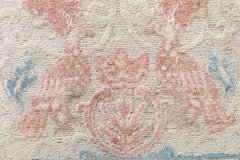 Doris Leslie Blau Spanish Vintage Floral Soft Beige Hand-Knotted Wool Rug