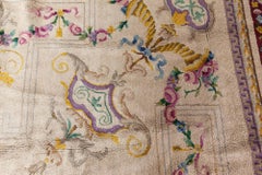 Doris Leslie Blau Spanish Vintage Geometric Cream Beige Rug (Size Adjusted)