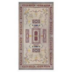 Doris Leslie Blau Spanish Vintage Geometric Cream Beige Rug (Size Adjusted)