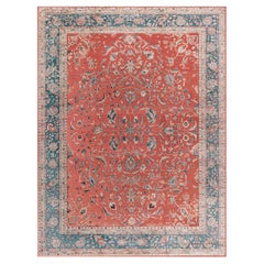 Doris Leslie Blau Sultanabad Antique Allover Floral Ivory Rug - c. 1920