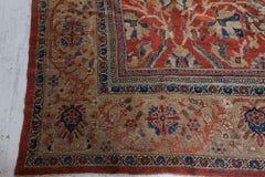 Doris Leslie Blau Sultanabad Antique Floral Allover Classic Taupe Rug - c. 1880