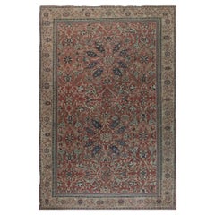 Doris Leslie Blau Sultanabad Antique Floral Allover Classic Taupe Rug - c. 1880