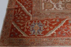 Doris Leslie Blau Sultanabad Antique Floral Allover Light Beige Rug - c. 1880