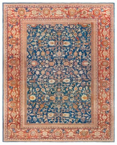 Doris Leslie Blau Sultanabad Antique Floral Allover Light Beige Rug - c. 1900